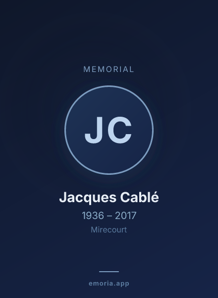 Memorial portrait of Jacques Cablé