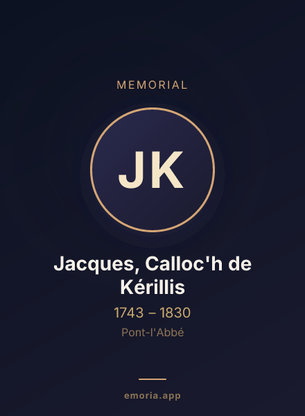Memorial portrait of Jacques, Calloc'h de Kérillis