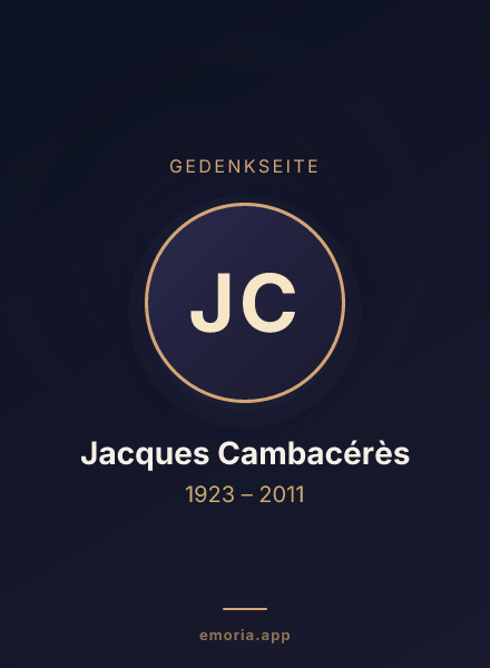Gedenkportrait von Jacques Cambacérès