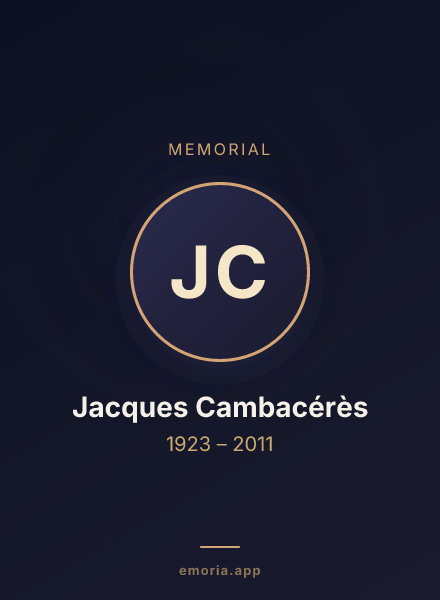 Memorial portrait of Jacques Cambacérès