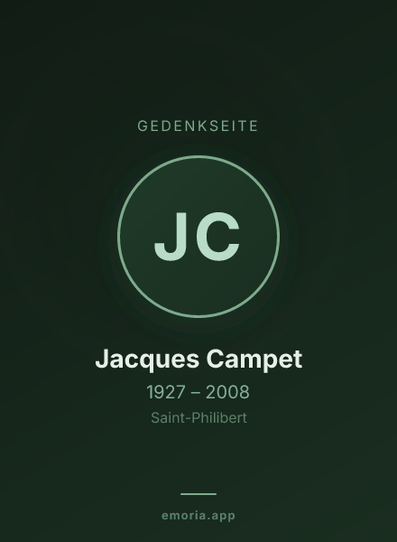 Gedenkportrait von Jacques Campet