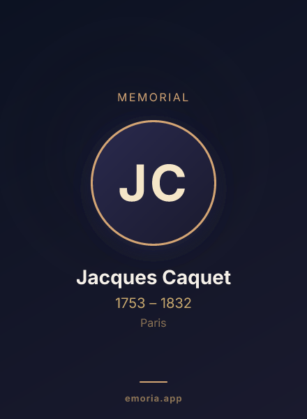 Memorial portrait of Jacques Caquet