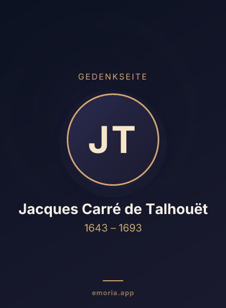 Gedenkportrait von Jacques Carré de Talhouët