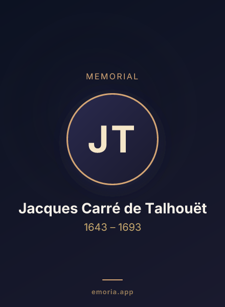 Memorial portrait of Jacques Carré de Talhouët