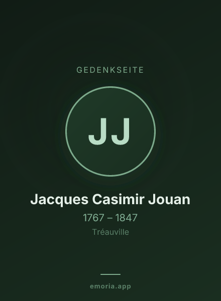 Gedenkportrait von Jacques Casimir Jouan