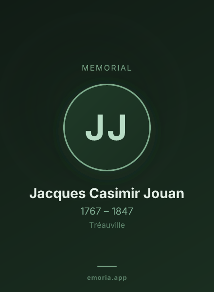 Memorial portrait of Jacques Casimir Jouan