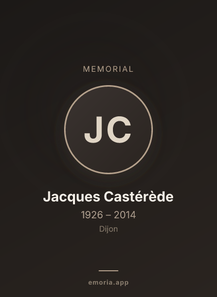 Memorial portrait of Jacques Castérède