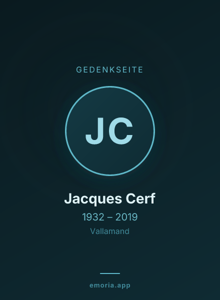Gedenkportrait von Jacques Cerf