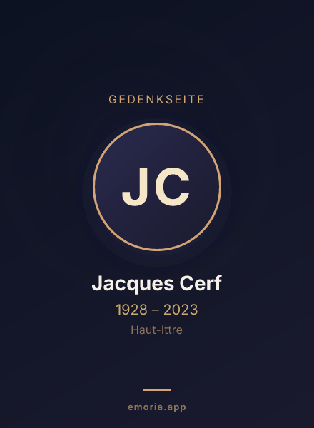 Gedenkportrait von Jacques Cerf