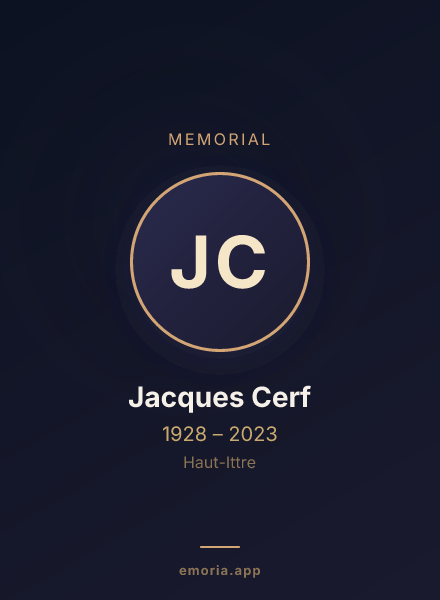 Memorial portrait of Jacques Cerf