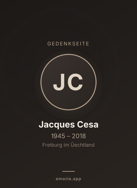 Gedenkportrait von Jacques Cesa