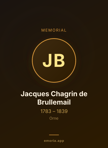 Memorial portrait of Jacques Chagrin de Brullemail