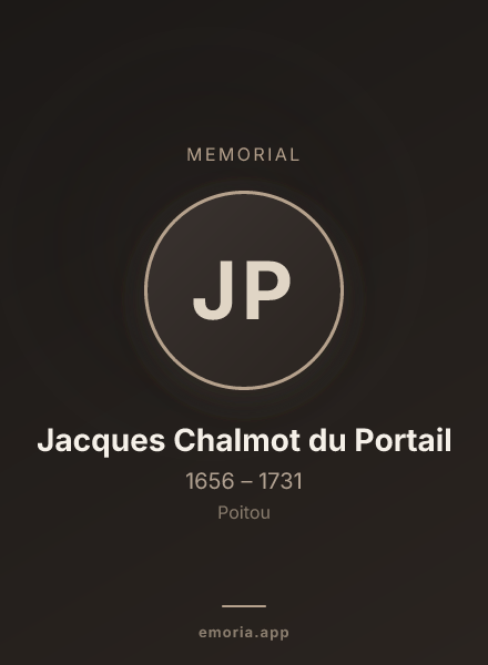 Memorial portrait of Jacques Chalmot du Portail