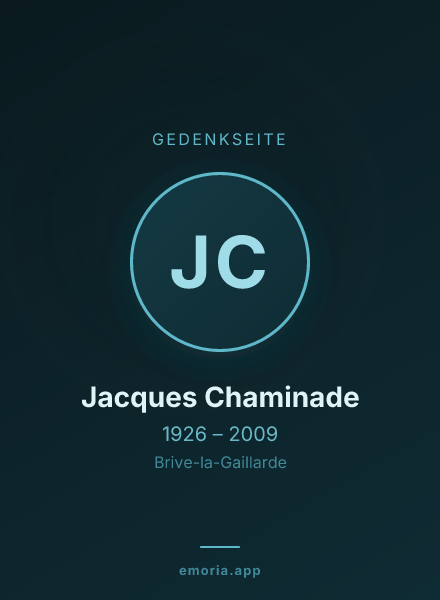 Gedenkportrait von Jacques Chaminade