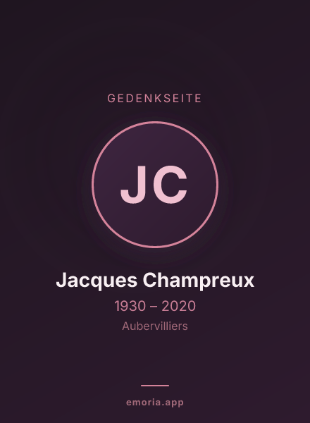 Gedenkportrait von Jacques Champreux