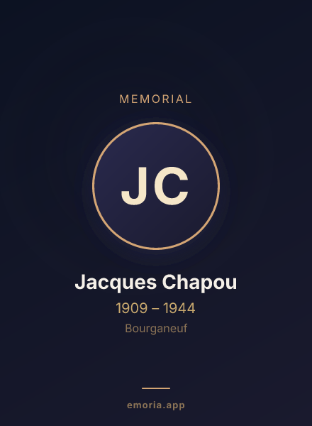 Memorial portrait of Jacques Chapou