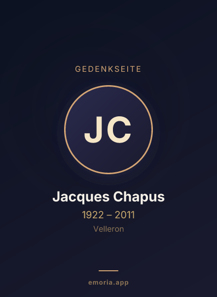 Gedenkportrait von Jacques Chapus