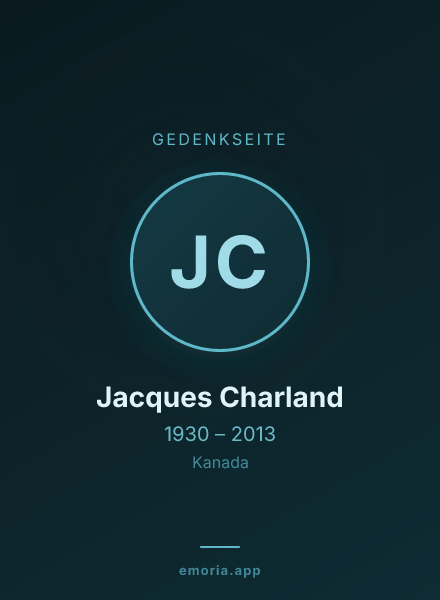 Gedenkportrait von Jacques Charland