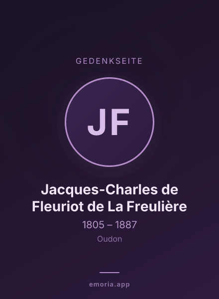Gedenkportrait von Jacques-Charles de Fleuriot de La Freulière
