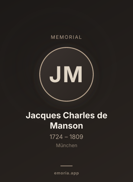 Memorial portrait of Jacques Charles de Manson