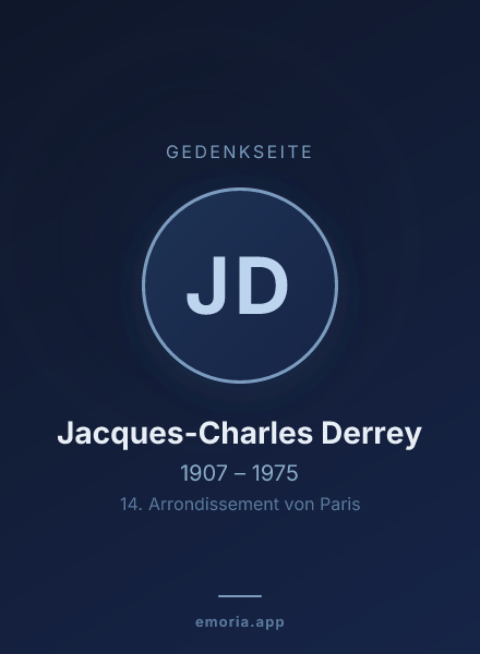 Gedenkportrait von Jacques-Charles Derrey