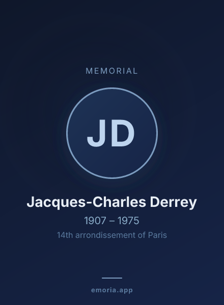 Memorial portrait of Jacques-Charles Derrey