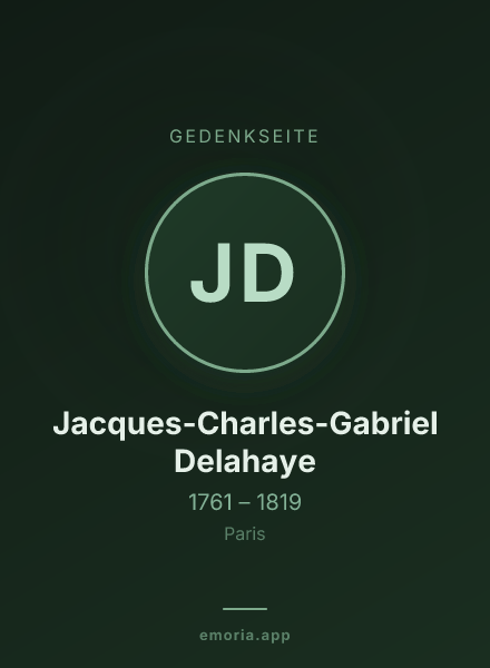 Gedenkportrait von Jacques-Charles-Gabriel Delahaye