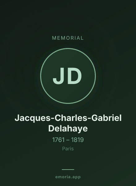 Memorial portrait of Jacques-Charles-Gabriel Delahaye