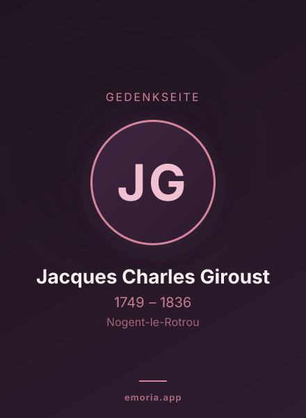 Gedenkportrait von Jacques Charles Giroust