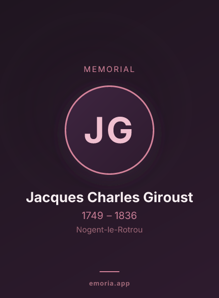 Memorial portrait of Jacques Charles Giroust