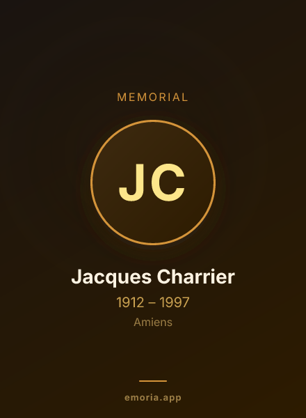 Memorial portrait of Jacques Charrier