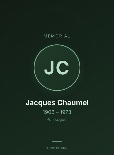 Memorial portrait of Jacques Chaumel