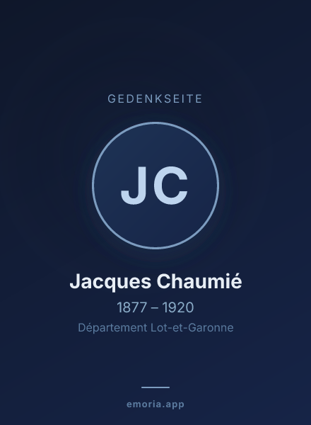 Gedenkportrait von Jacques Chaumié