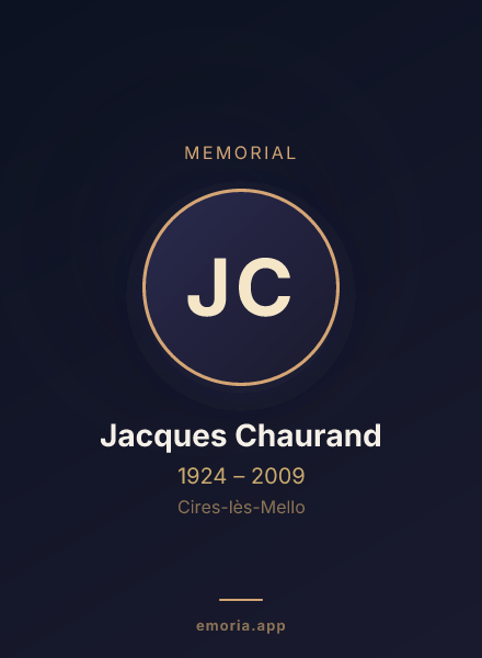 Memorial portrait of Jacques Chaurand