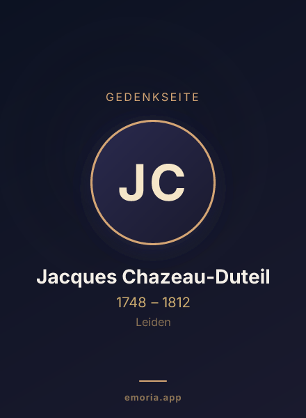 Gedenkportrait von Jacques Chazeau-Duteil