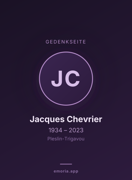 Gedenkportrait von Jacques Chevrier