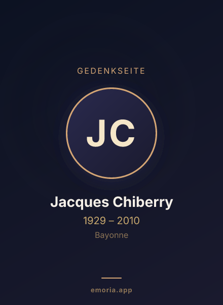 Gedenkportrait von Jacques Chiberry