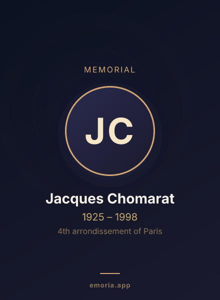 Memorial portrait of Jacques Chomarat
