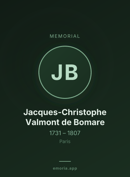 Memorial portrait of Jacques-Christophe Valmont de Bomare