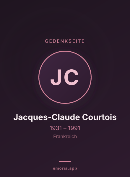 Gedenkportrait von Jacques-Claude Courtois