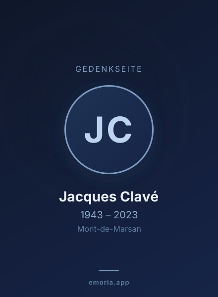 Gedenkportrait von Jacques Clavé