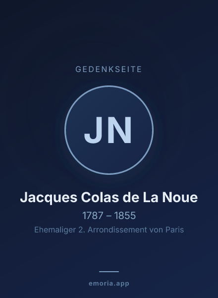Gedenkportrait von Jacques Colas de La Noue