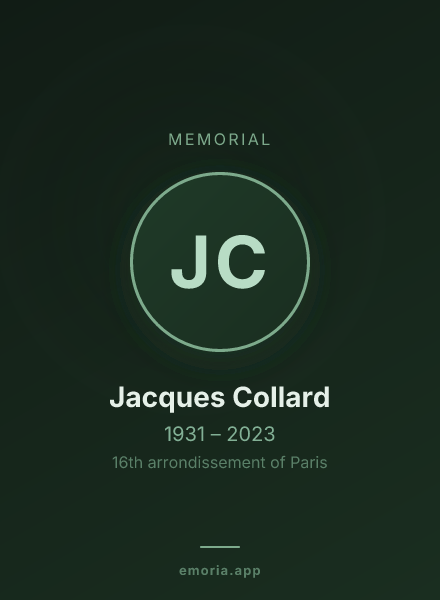 Memorial portrait of Jacques Collard