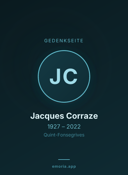Gedenkportrait von Jacques Corraze