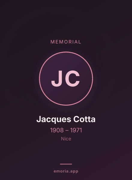 Memorial portrait of Jacques Cotta