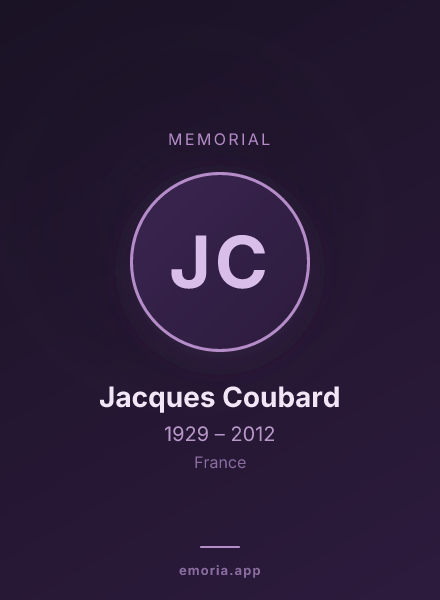 Memorial portrait of Jacques Coubard