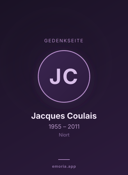 Gedenkportrait von Jacques Coulais