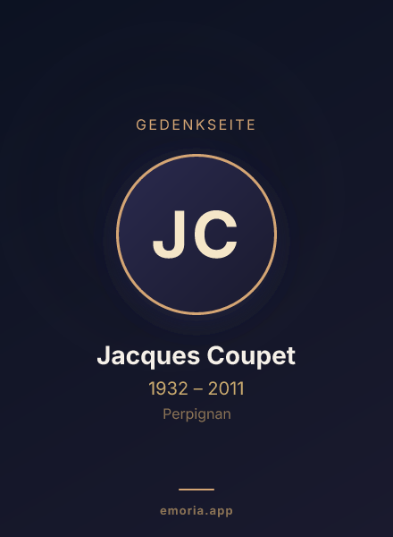 Gedenkportrait von Jacques Coupet