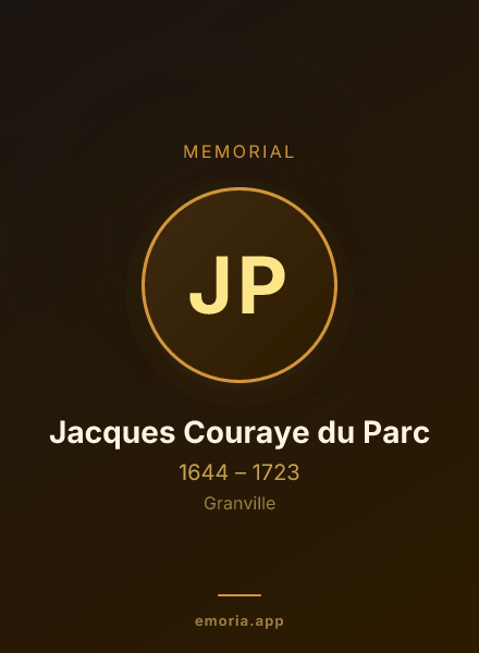 Memorial portrait of Jacques Couraye du Parc