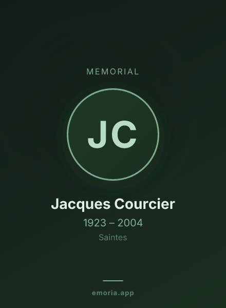 Memorial portrait of Jacques Courcier
